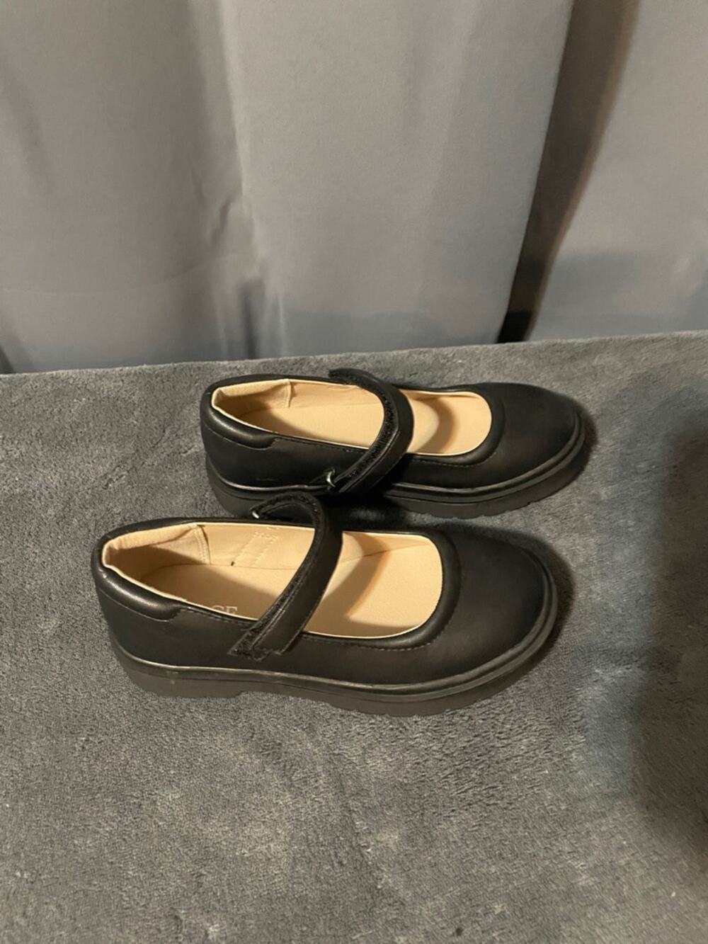 Place Black Mary Jane Hook-and-Loop Dress Shoes for Kids